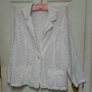 Tantrums perfect lightweight eyelet blazer